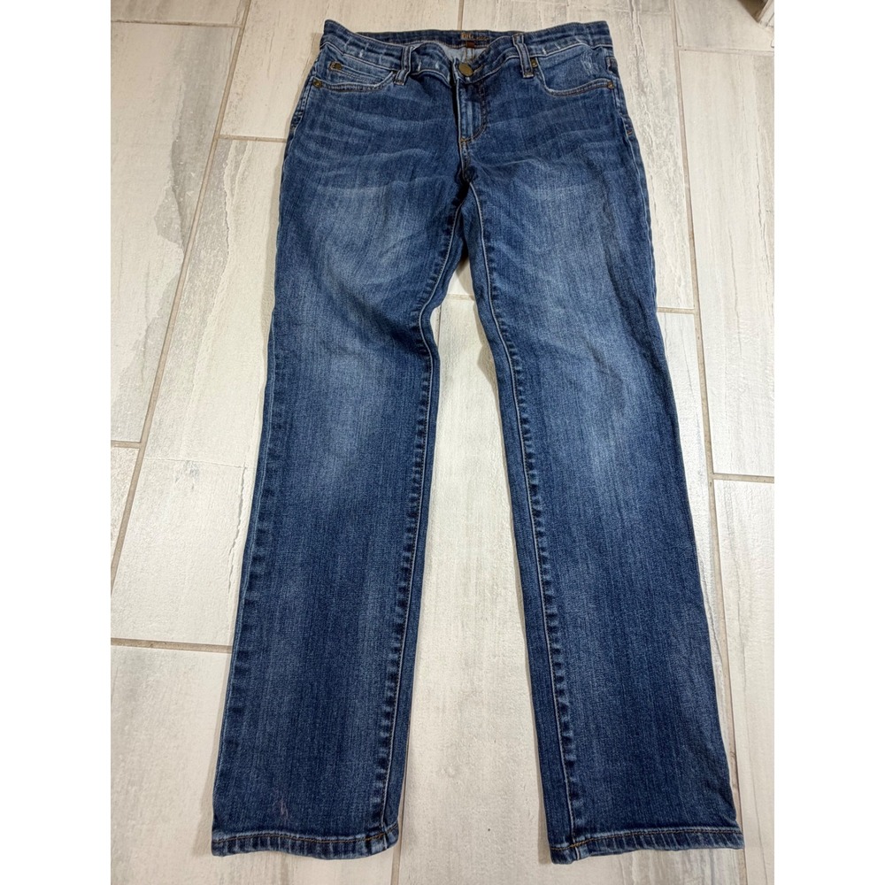 KUT from the Kloth Straight Leg Jeans Medium Wash Blue Denim KP494MG3 Size 6